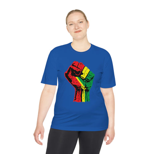 Black Power Fist Unisex Moisture Wicking Tee