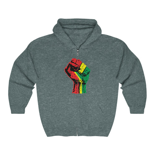 Black Power Fist Unisex Heavy Blend™ Full Zip Hooded Sweatshirt