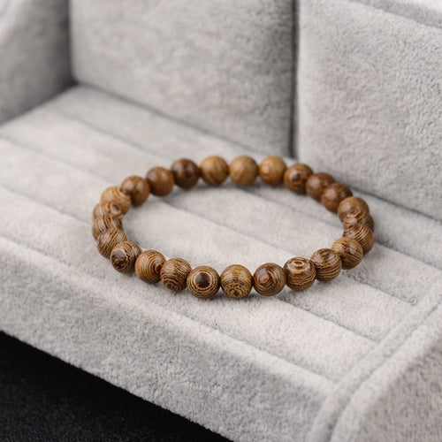 8mm Natural Wood Beads Bracelets