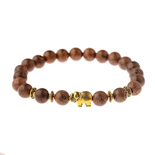 8mm Natural Wood Beads Bracelets