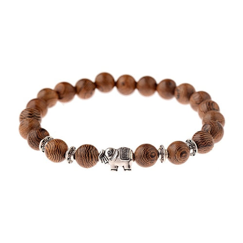 8mm Natural Wood Beads Bracelets