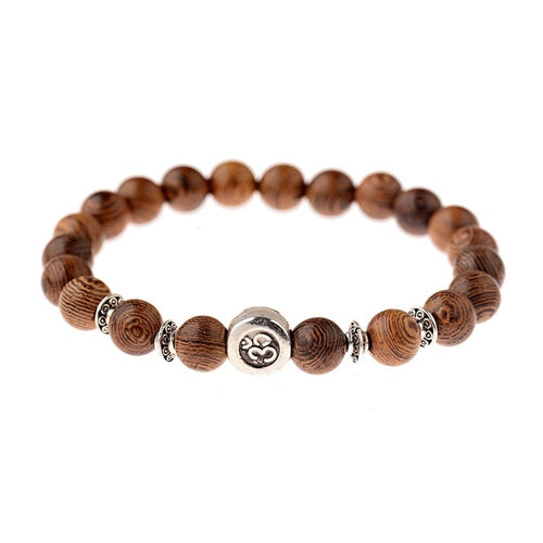 8mm Natural Wood Beads Bracelets