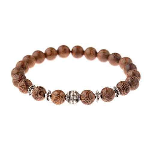 8mm Natural Wood Beads Bracelets