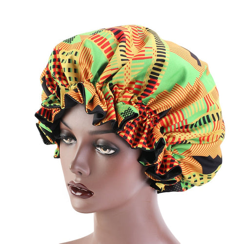 Women Elastic Print Bonnets