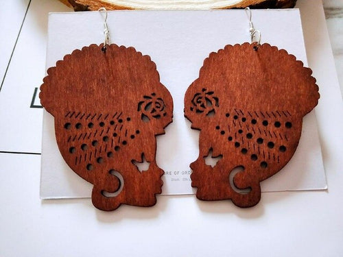 Tribal Wooden Earrings