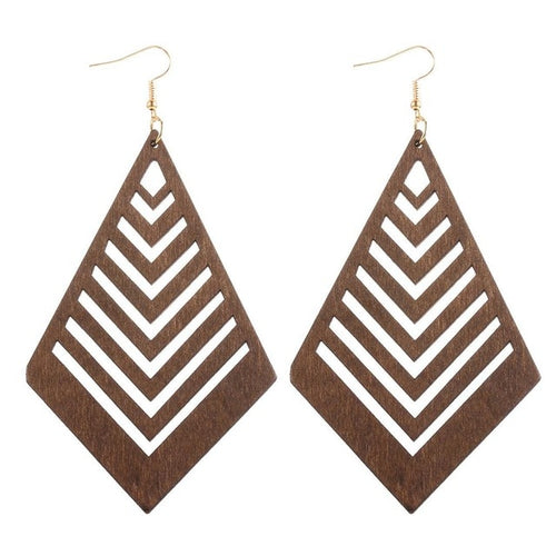 Long Wooden Earrings