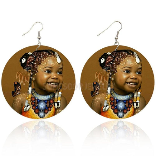 Black Cute Girl Earrings