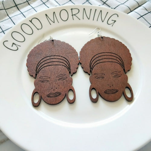 Tribal Wooden Earrings