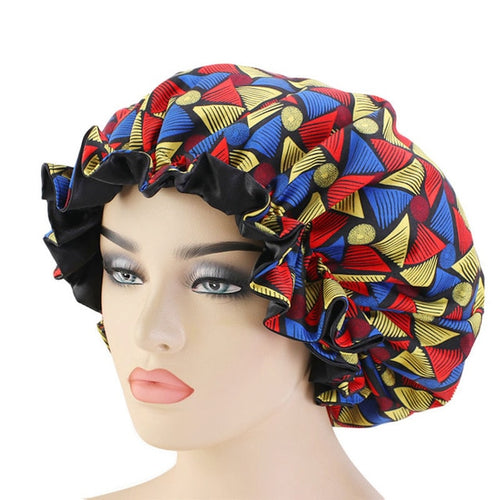 Women Elastic Print Bonnets