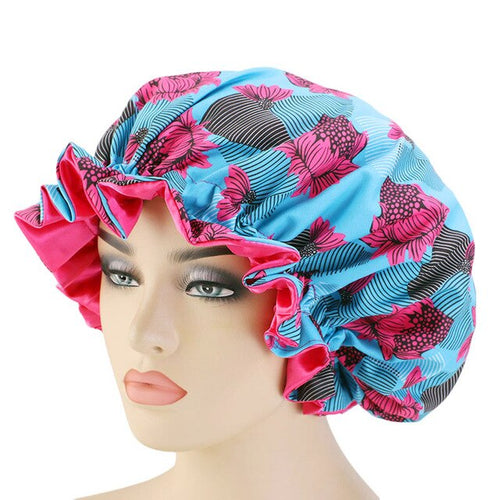 Women Elastic Print Bonnets