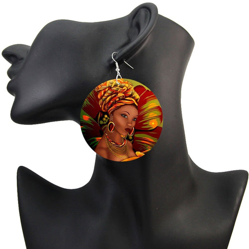 Black Beauty Wooden  Earrings