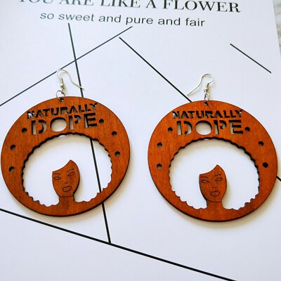 Naturally Dope Letters  Earrings