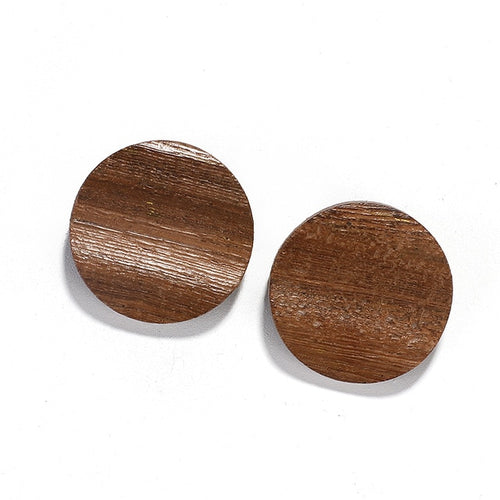 Vintage Brown Wooden Earrings