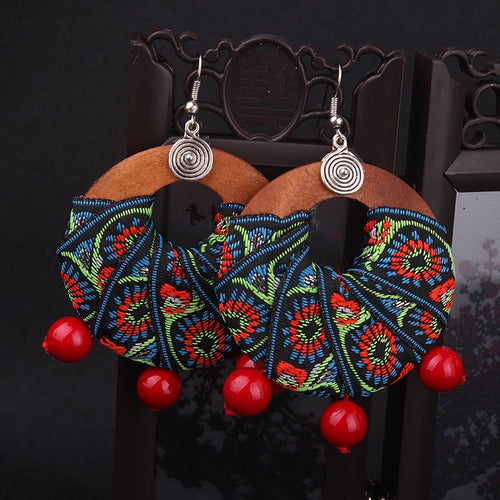 Vintage Wooden Earring