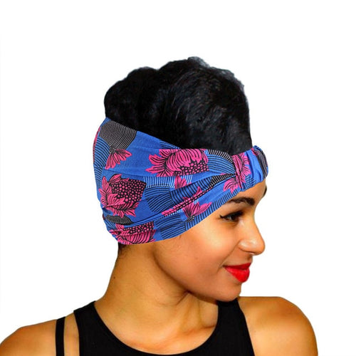 African Pattern Flower Turban