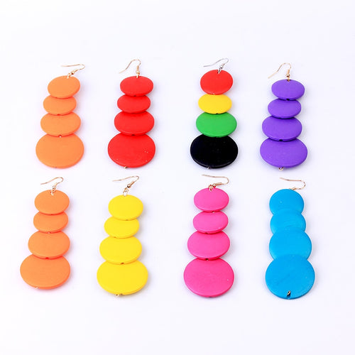 Colorful Wooden Earrings