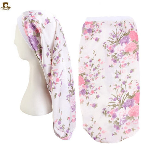 Elastic Printed Hair Band Bonnet