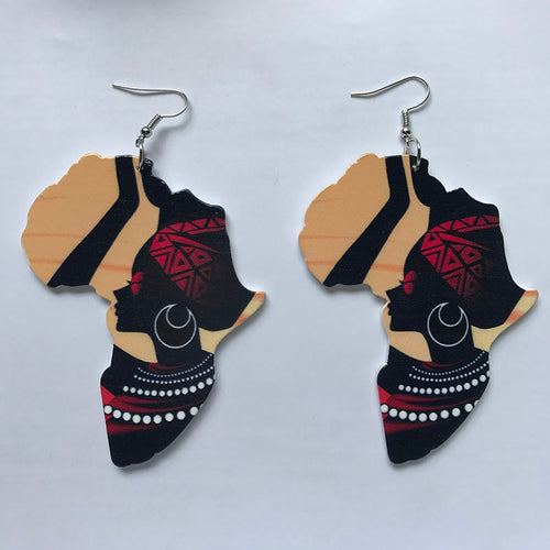 Africa Map  Earring