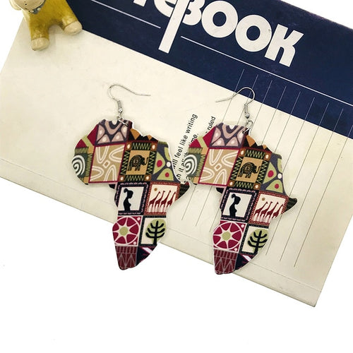 Africa Map  Earring