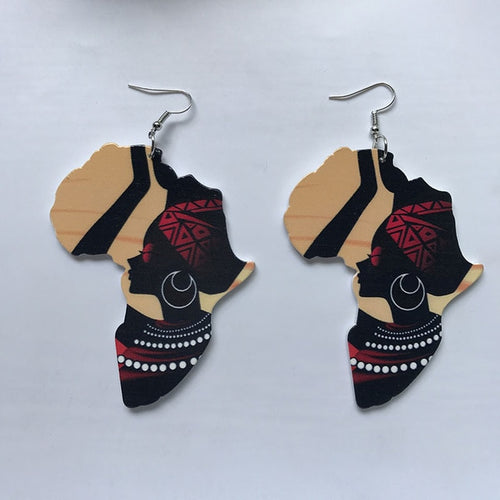 Africa Map  Earring