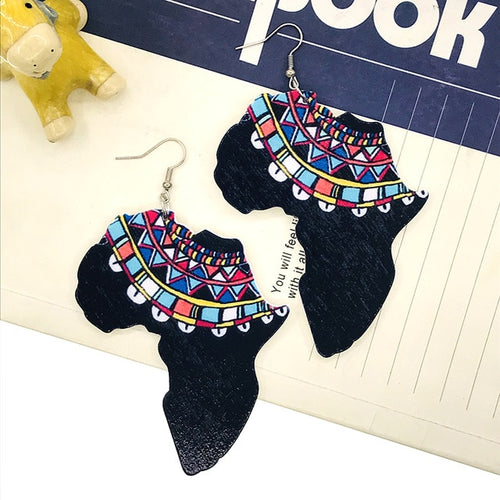 Africa Map  Earring