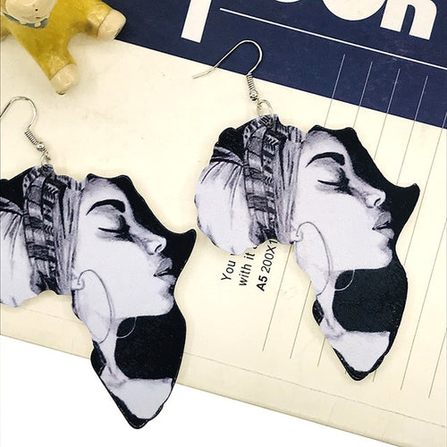 Africa Map  Earring