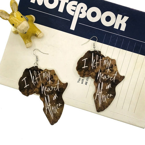 Africa Map  Earring