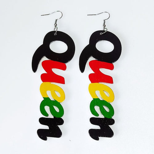 Queen Wooden Earrings