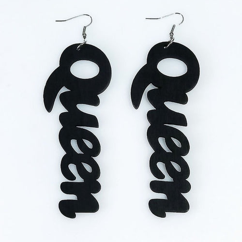 Queen Wooden Earrings