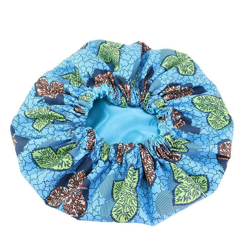 Ankara Pattern Satin Lined Bonnet