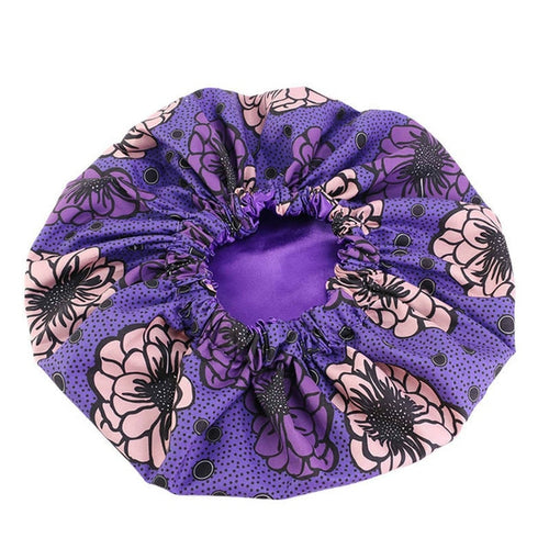 Ankara Pattern Satin Lined Bonnet