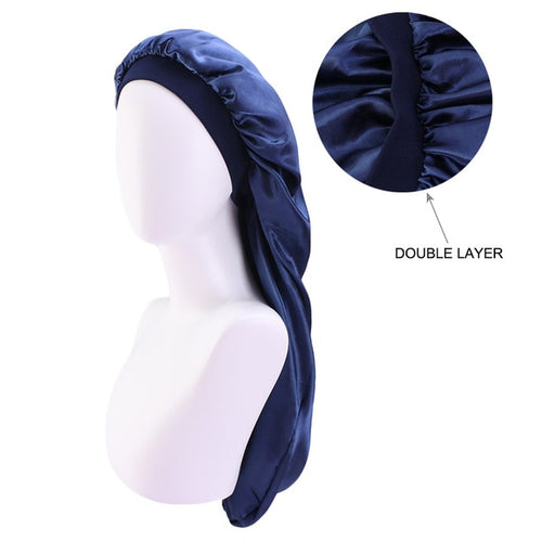 Long Bonnet Satin Silky Bonnet Night Sleep Cap