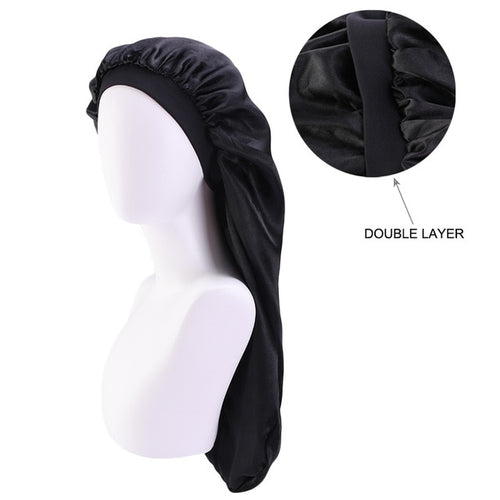 Long Bonnet Satin Silky Bonnet Night Sleep Cap