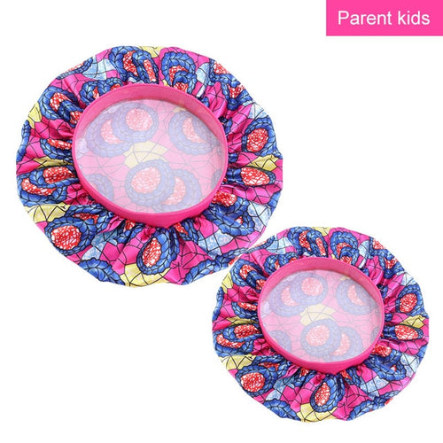 Mommy and Me Satin Bonnet African Patterns