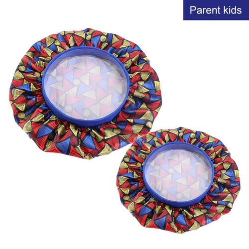 Mommy and Me Satin Bonnet African Patterns