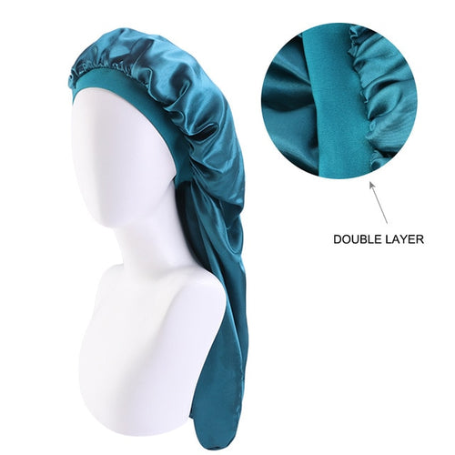 Long Bonnet Satin Silky Bonnet Night Sleep Cap