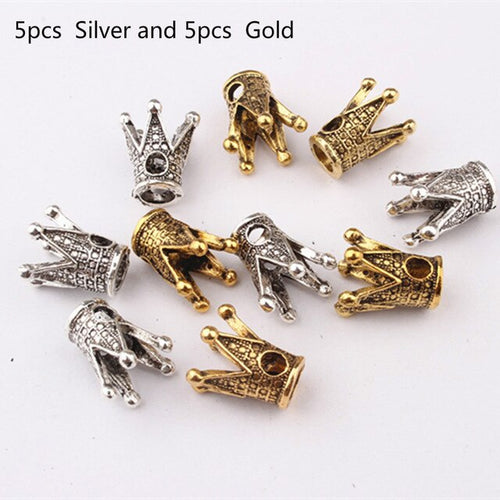 5/10pcs  Large Crown Gold and Silver