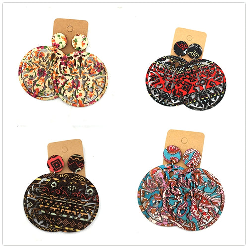 Multicolor Printed Earrings