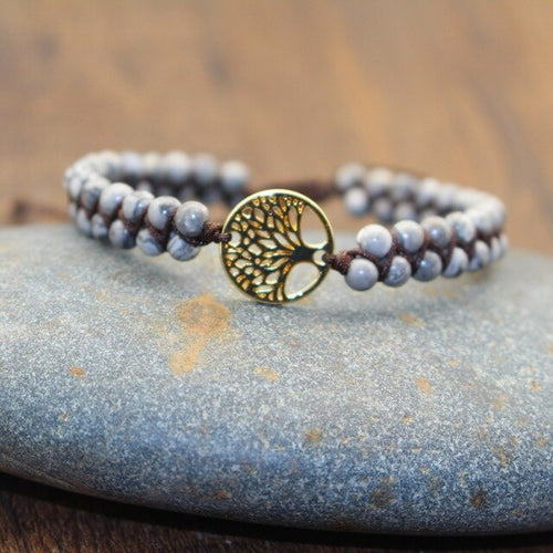 Natural Stone Boho Wrap Bracelet & Bangle Tree of Life African