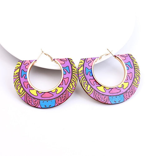 Ethnic Colorful Wooden Earring