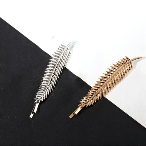 Alloy Leaf Hair Metal Clip