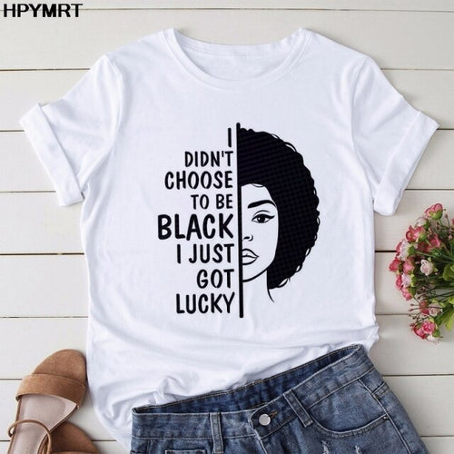 Girl Black Queen Lip T-Shirt