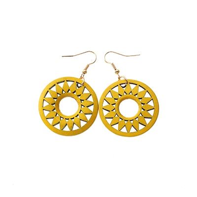 Round Sun Aura Earrings