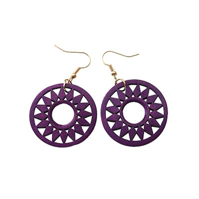 Round Sun Aura Earrings