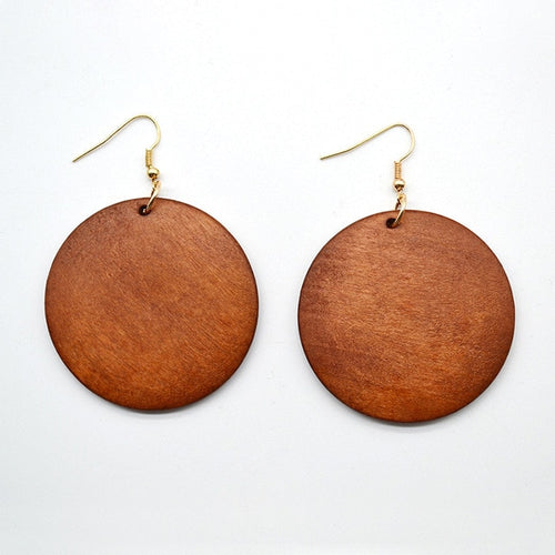 Natural  Wood Earrings Various Colors